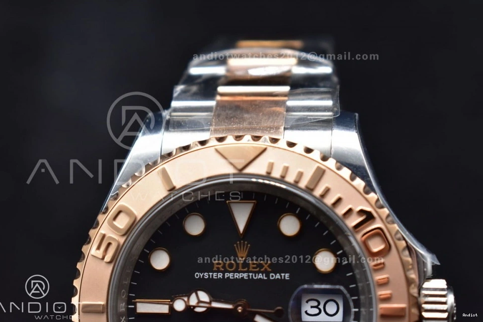 Steel Yacht-Master SS 904L Bracelet Dial 1:1 Best Gold Edition On VR3235 126621 Rose Black Clean Plated 0426